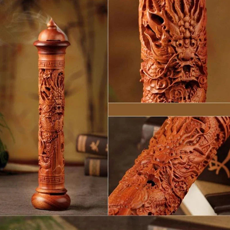 High-end Wooden incense burner 29cm sandalwood OUDH Incense Sticks Holder wood Living Room High-end home decor