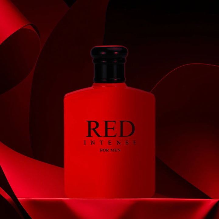 RED INTENSE Eau de Parfum Spray 2 Pcs 3.4 Ounce / 100 Ml  Multi-Layered Fragrance Aromatic Fragrance for Men Men's EDP Perfumes