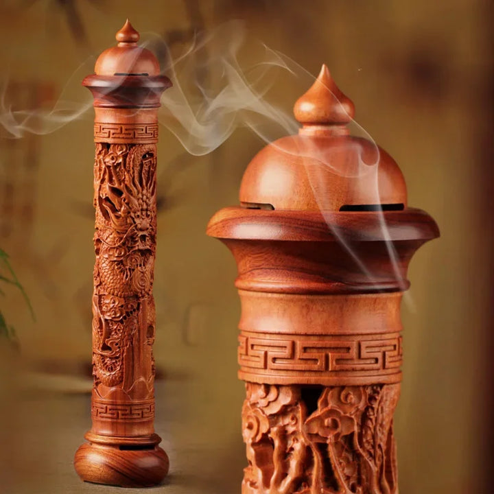 High-end Wooden incense burner 29cm sandalwood OUDH Incense Sticks Holder wood Living Room High-end home decor