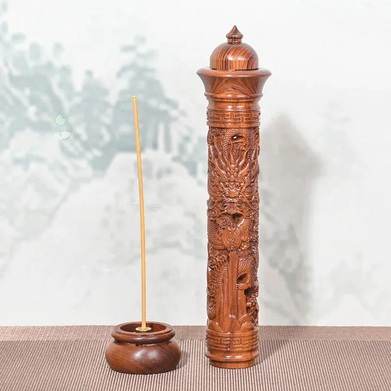 High-end Wooden incense burner 29cm sandalwood OUDH Incense Sticks Holder wood Living Room High-end home decor